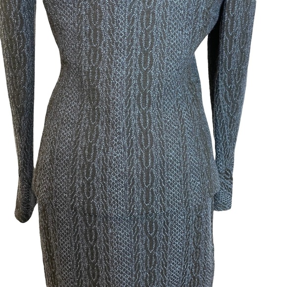 Vintage Doncaster Blue and Black Raised Pattern Blazer and Skirt Set  Sz.4P - Picture 10 of 16